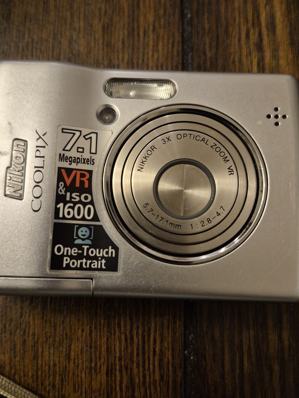 Nikon COOLPIX Silver 7.1MP Compact Digital Camera with VR